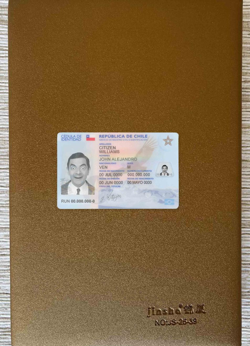 Chile ID photolook FRONT PSD template